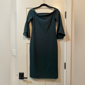 H&M Dark Green Long Sleeve Dress